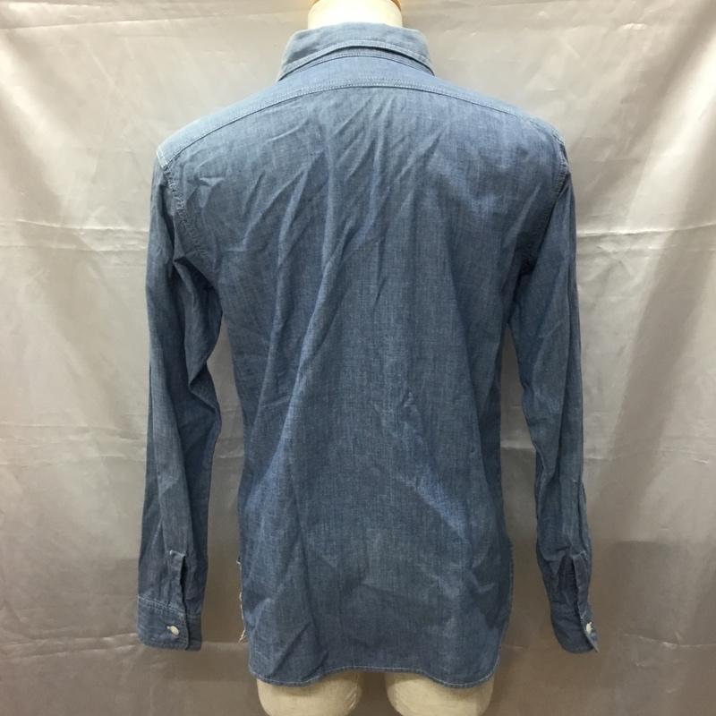 ステュディオ・ダ・ルチザン STUDIO D ARTISAN シャツ、ブラウス 長袖 長袖シャツ カラーシャツ ポケットシャツ 長袖カットソー M 無地 インディゴ / インディゴ /  メンズ USED 古着 中古 10112294