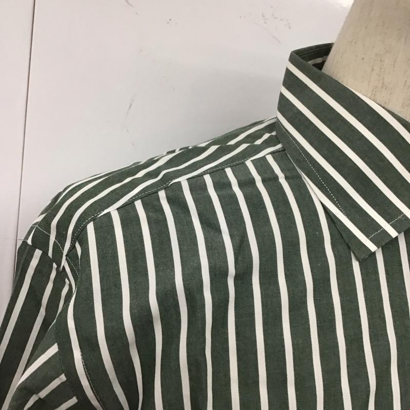 ブルックスブラザーズ BROOKS BROTHERS シャツ、ブラウス 長袖 M ストライプ 白 / ホワイト / X カーキ / カーキ /  メンズ USED 古着 中古 10111185