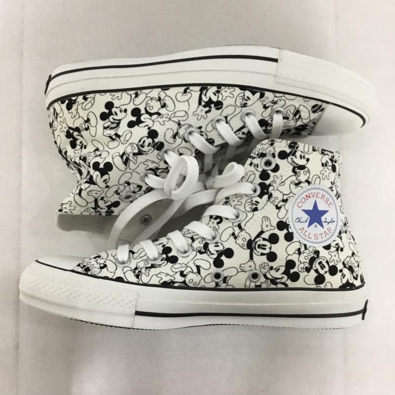 コンバース CONVERSE スニーカー スニーカー 1CK590 ALL STAR 100 ミッキーマウス Disney 24.5cm 箱有 24.5cm キャラクター 白 / ホワイト / X 黒 / ブラック /  レディース USED 古着 中古 10145587