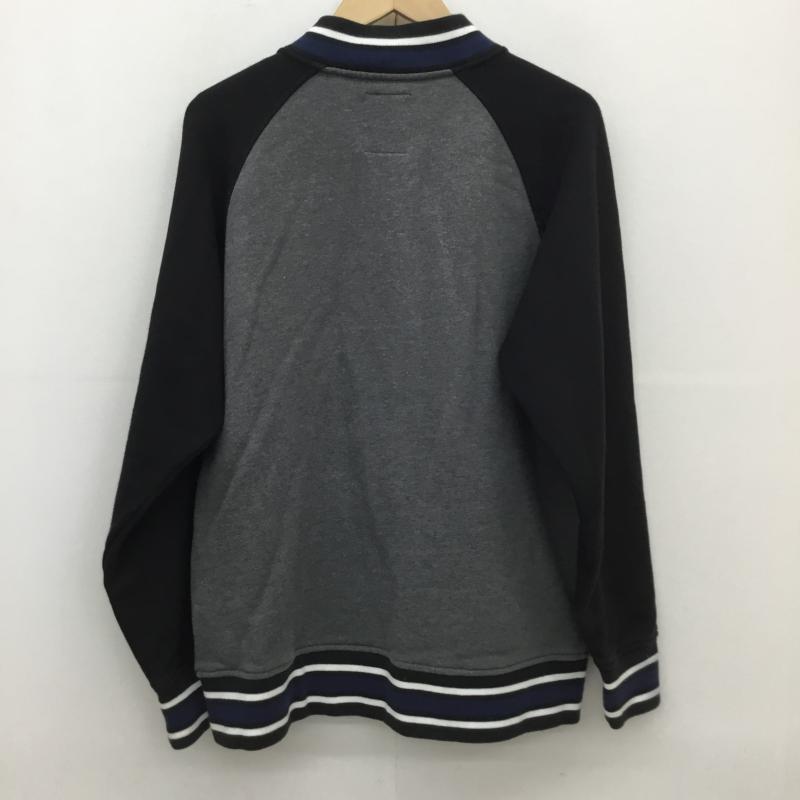 ステューシー STUSSY ジャケット、上着 ジャンパー、ブルゾン スウェット　スタジャン　00s　STUSSY　TRIBE L ロゴ、文字 X 刺繍 黒 / ブラック /  メンズ USED 古着 中古 10122738