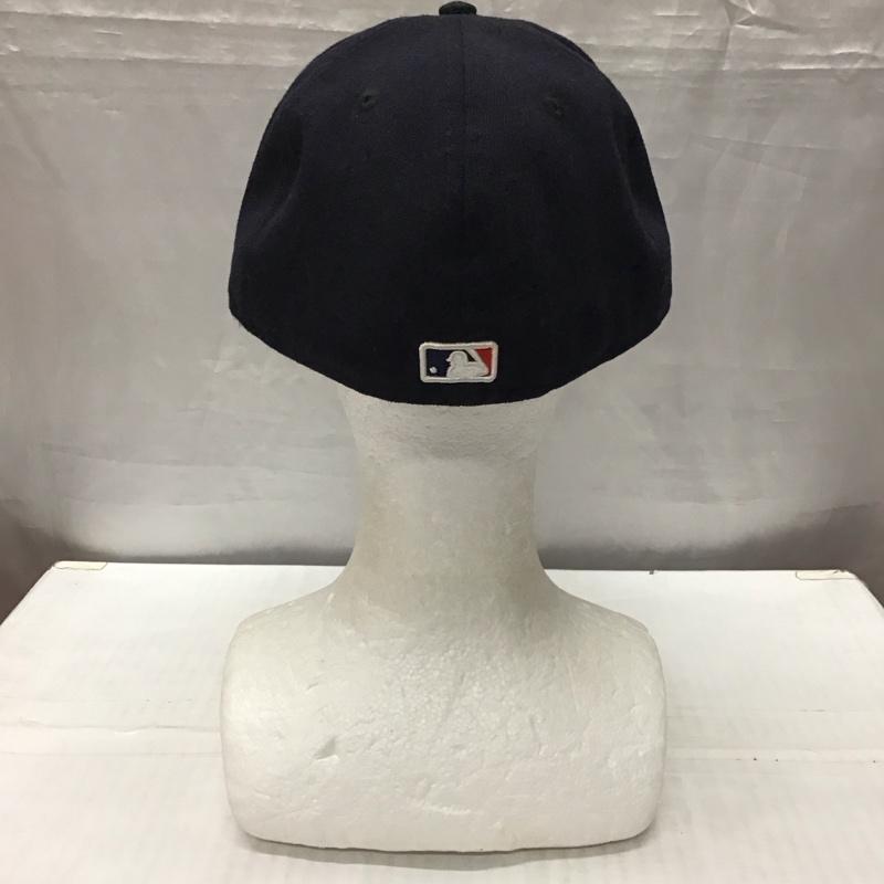 ニューエラ NEW ERA 帽子 キャップ 59FIFTY MLBオンフィールド アトランタ ブレーブス ロード ロゴ、文字 紺 / ネイビー /  メンズ USED 古着 中古 10117956