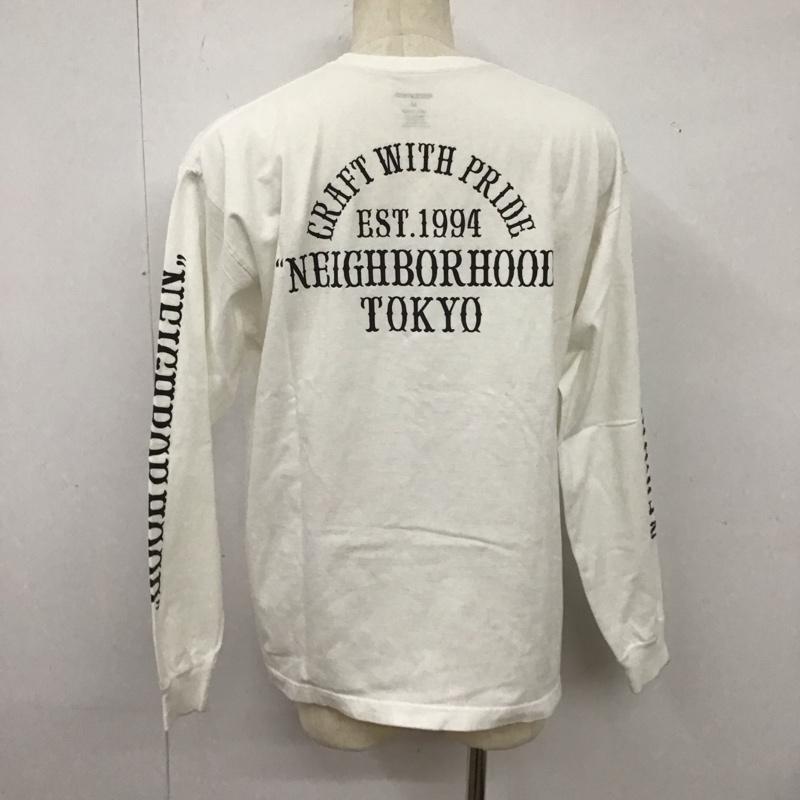 ネイバーフッド NEIGHBORHOOD カットソー 長袖 長袖カットソー クルーネックカットソー ロングスリーブカットソー プリントTシャツ M プリント 白 / ホワイト /  メンズ USED 古着 中古 10123765