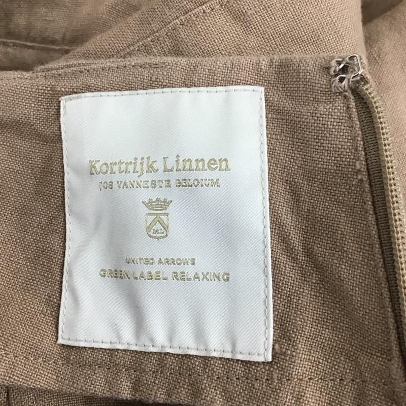 グリーンレーベルリラクシング green label relaxing サロペット・オーバーオール サロペット、オーバーオール 3626-169-2545 コルトレイクリネン SC キャミ フレア サロペット 無地 ベージュ / ベージュ /  レディース USED 古着 中古 10133421