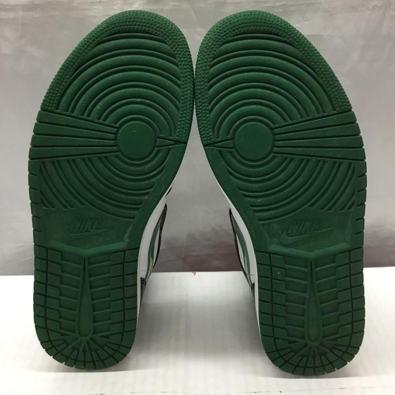 ナイキ NIKE スニーカー スニーカー 554724-067 AIR JORDAN 1 MID 27.5cm 箱有 27.5cm ワンポイント 白 / ホワイト / X 黒 / ブラック / X 緑 / グリーン /  メンズ USED 古着 中古 10119649
