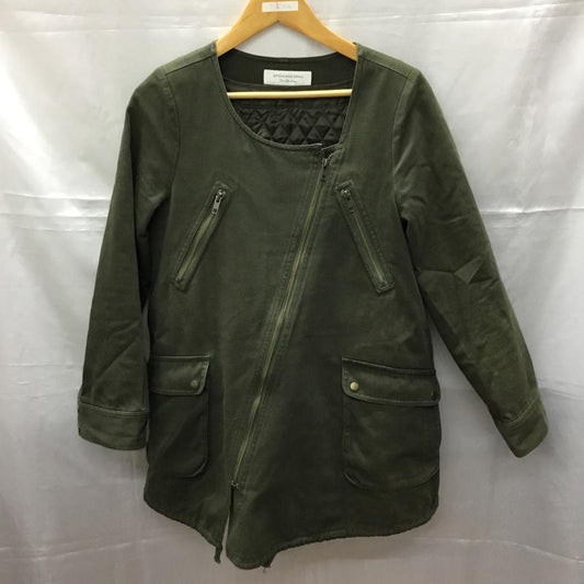 スピック＆スパン Spick & Span ジャケット、上着 ジャケット、ブレザー ジップアップジャケット ジャンパー ノーカラージャケット カジュアルジャケット アウター 36 無地 カーキ / カーキ /  レディース USED 古着 中古 10108290