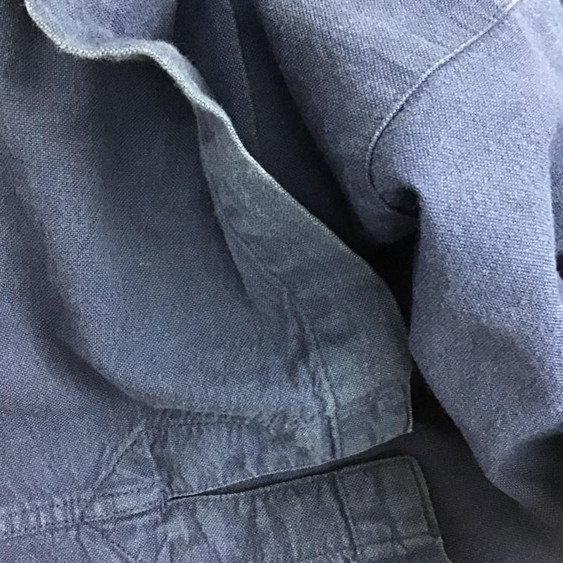 エムエイチエル MHL. シャツ、ブラウス 長袖 596-8150500 コットン M 無地 紺 / ネイビー /  メンズ USED 古着 中古 10145216