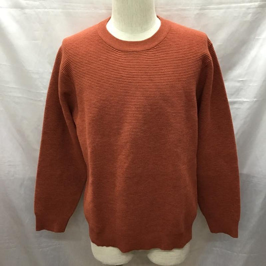 メンズ メルローズ MEN S MELROSE ニット、セーター 長袖 長袖ニットカットソー ニット セーター クルーネックニット 4 無地 橙 / オレンジ /  メンズ USED 古着 中古 10116867