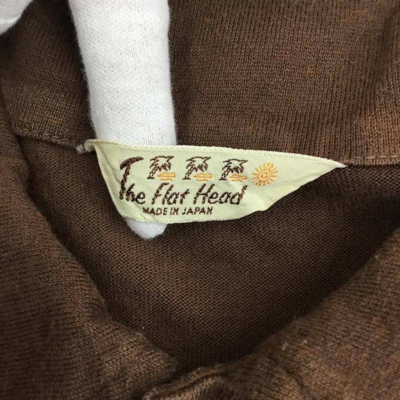 フラットヘッド The Flat Head ポロシャツ 半袖 M  茶 / ブラウン / X 白 / ホワイト / X 青 / ブルー / X 橙 / オレンジ /  メンズ USED 古着 中古 10130863