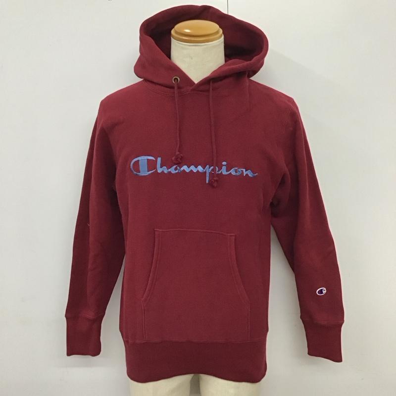 チャンピオン Champion パーカー 長袖 C3-L107 リバースウィーブスウェットパーカー 長袖パーカー スウェット L ロゴ、文字 えんじ / ワインレッド /  メンズ USED 古着 中古 10124086