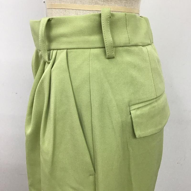 スライ SLY ボトムス ボトムス 030FSA31-1700 COMFY PT センタープレス ストレートパンツ 1 無地 薄緑 / ライトグリーン /  レディース USED 古着 中古 10120150