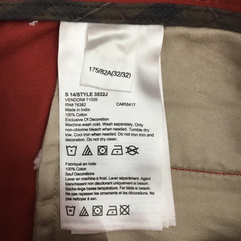 ティンバーランド Timberland パンツ チノパン 3532J ジッパーフライ チノパンツ 32 32 ワンポイント 赤 / レッド /  メンズ USED 古着 中古 10111582