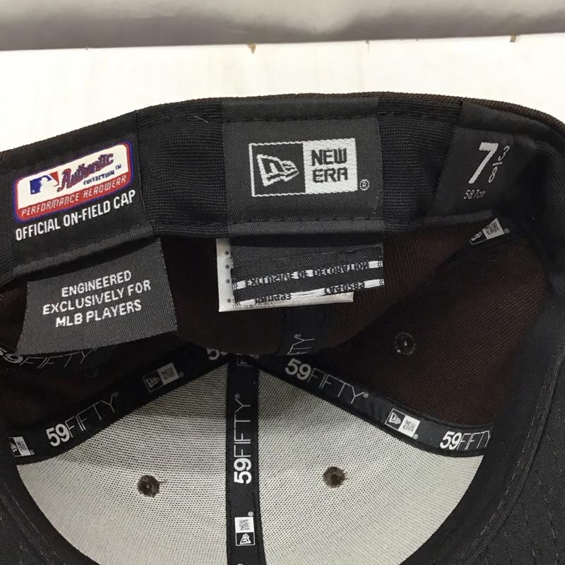ニューエラ NEW ERA 帽子 キャップ 59FIFTY MLBオンフィールド サンディエゴ・パドレス ゲーム ロゴ、文字 茶 / ブラウン /  メンズ USED 古着 中古 10117958