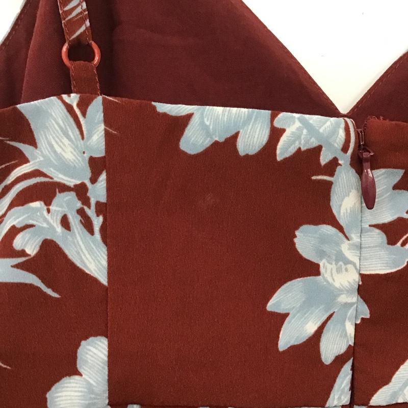 スライ SLY ワンピース ロングスカート 030CSK33-7580 EXOTIC PLANTS OP キャミワンピース 1 花柄 えんじ / ワインレッド /  レディース USED 古着 中古 10107172