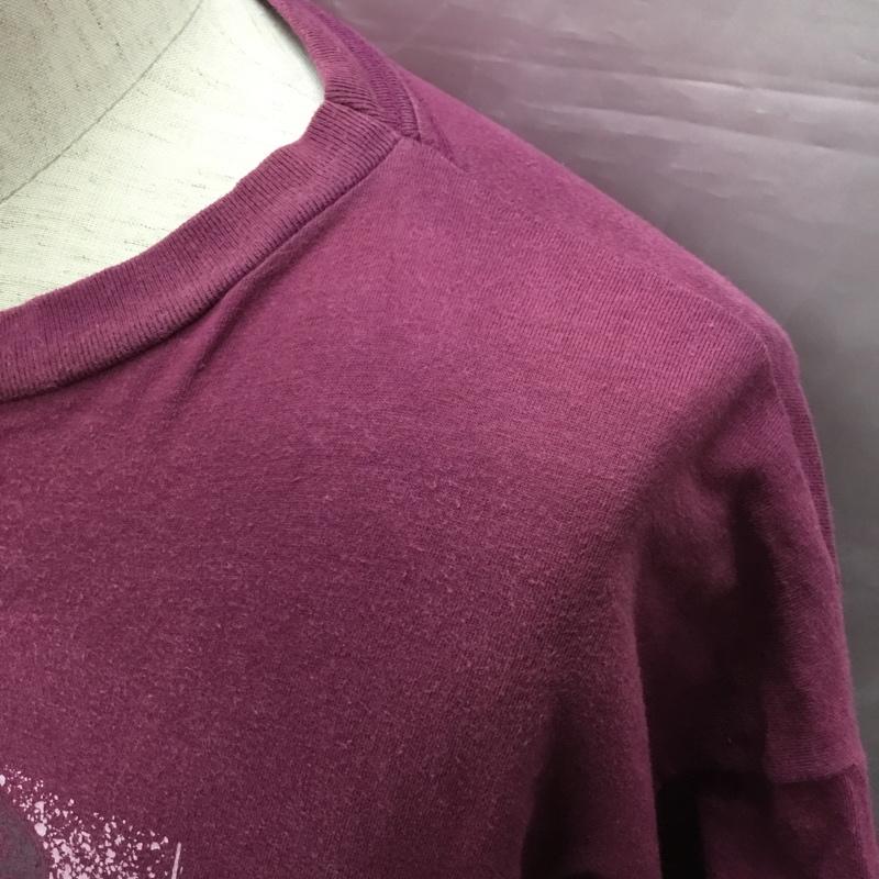 古着 USED Tシャツ 半袖 半袖カットソー プリントTシャツ クルーネックカットソー 古着 L プリント えんじ / ワインレッド /  メンズ USED 古着 中古 10122927
