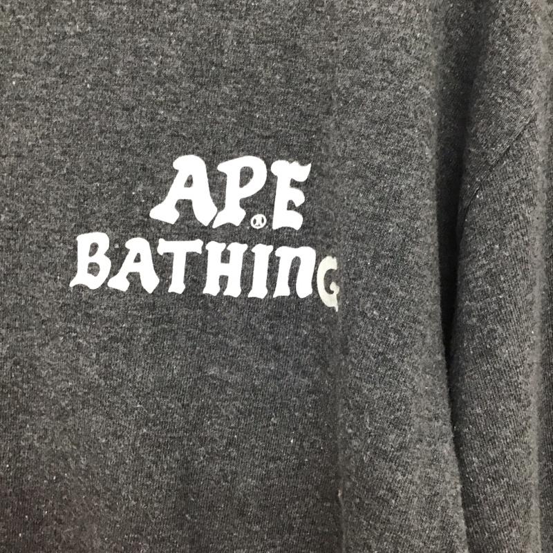 アベイシングエイプ A BATHING APE Tシャツ 半袖 半袖カットソー プリントTシャツ クルーネックカットソー 00s ジェネラルタグ XL ロゴ、文字 灰 / グレー /  メンズ USED 古着 中古 10134042