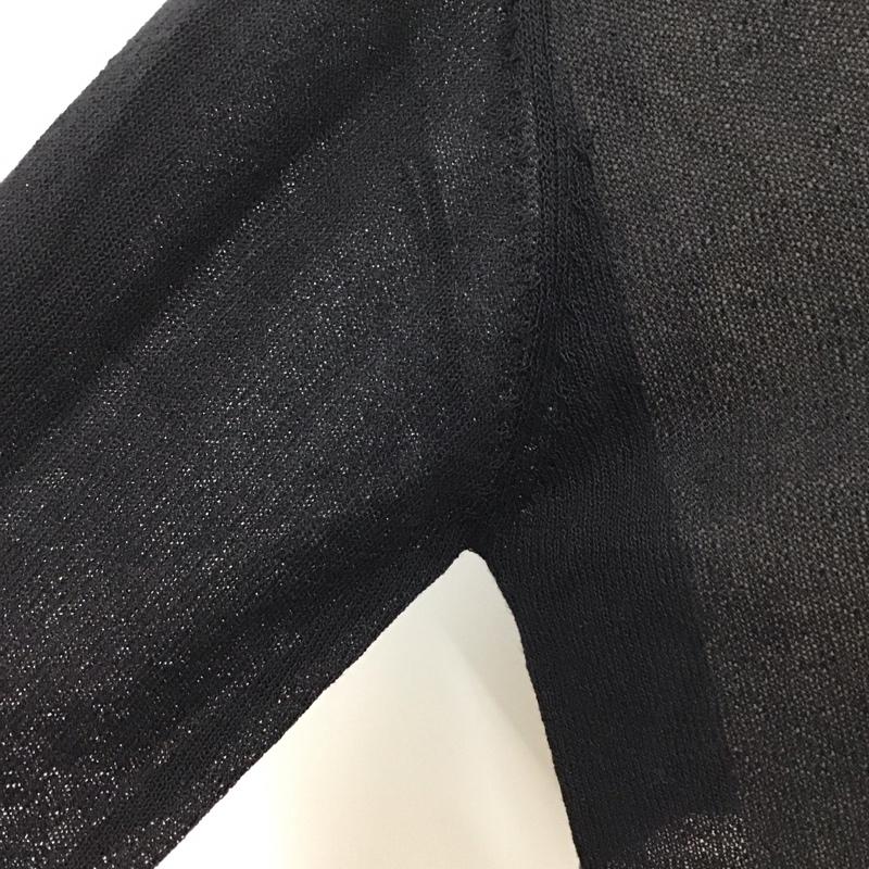 ナイロ nairo カーディガン 長袖 NKN204010T 開襟ショートニットカーディガン S 無地 黒 / ブラック /  レディース USED 古着 中古 10119387