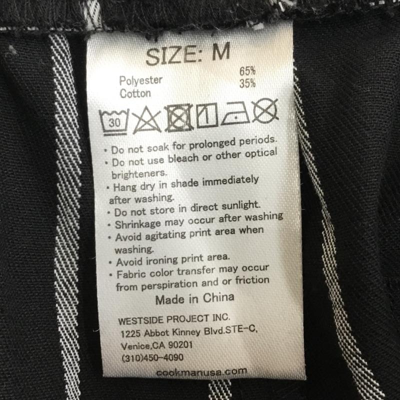クックマン COOKMAN パンツ ワークパンツ、ペインターパンツ M ストライプ 黒 / ブラック /  レディース USED 古着 中古 10134152