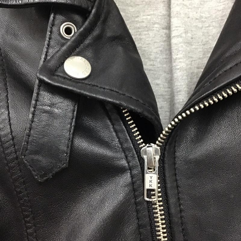 ジャーナルスタンダード JOURNAL STANDARD ジャケット、上着 ジャケット、ブレザー レザージャケット ラムレザー ライダース M 無地 黒 / ブラック /  メンズ USED 古着 中古 10144784