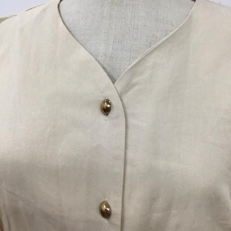 アビトーキョー ABITOKYO ワンピース ロングスカート A01B2245AB ロングシャツワンピース 半袖 ノーカラー 0 無地 ベージュ / ベージュ /  レディース USED 古着 中古 10114021