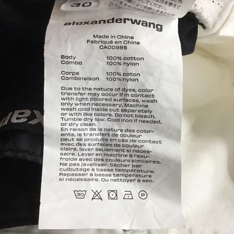 アレキサンダーワン ALEXANDER WANG パンツ ワークパンツ、ペインターパンツ hybrid cargodenim バイカラーパンツ ワイドパンツ 30インチ 無地 白 / ホワイト / X 黒 / ブラック /  メンズ USED 古着 中古 10124270