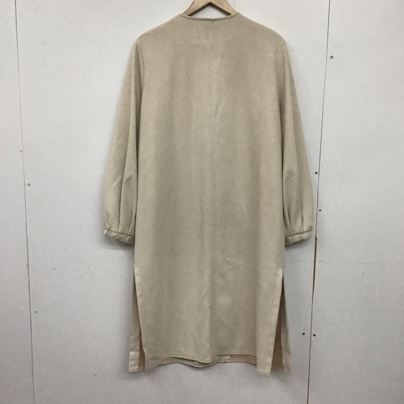 ザラ ZARA ジャケット、上着 ジャケット、ブレザー ノーカラー フェイクスエード L 無地 ベージュ / ベージュ /  レディース USED 古着 中古 10138672