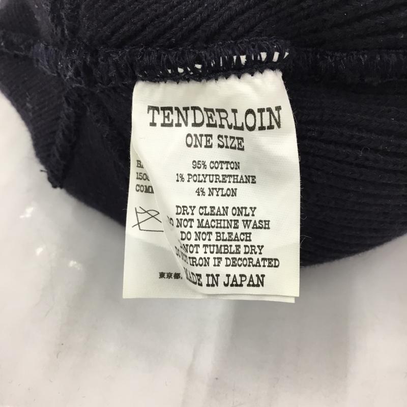 テンダーロイン TENDERLOIN 帽子 ニット帽 ビーニー ロゴ、文字 紺 / ネイビー /  メンズ USED 古着 中古 10106008