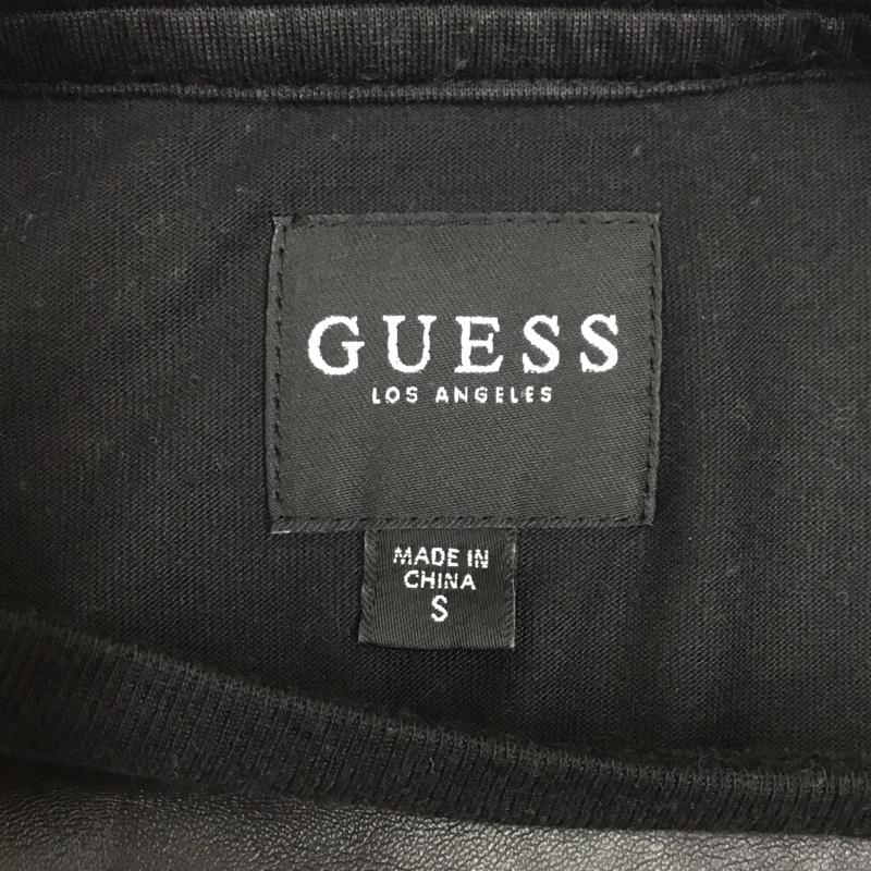 ゲス Guess Tシャツ 半袖 半袖カットソー 無地Tシャツ クルーネックカットソー S 無地 黒 / ブラック /  メンズ USED 古着 中古 10118727