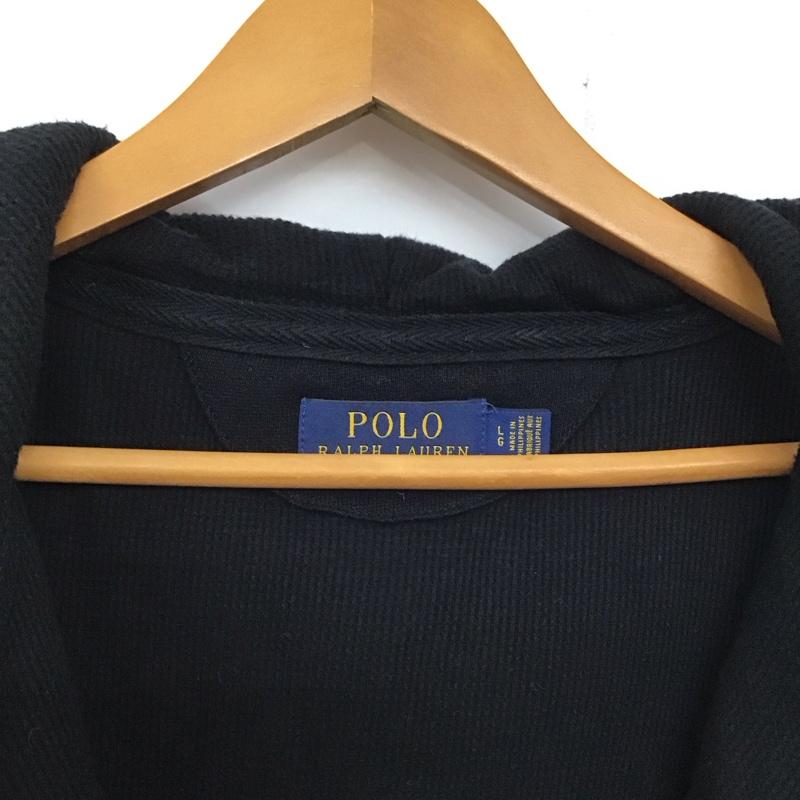 ポロラルフローレン POLO RALPH LAUREN ベスト ベスト ジップアップベスト ノースリーブカットソー アウター パーカー L ロゴ、文字 黒 / ブラック /  メンズ USED 古着 中古 10137827