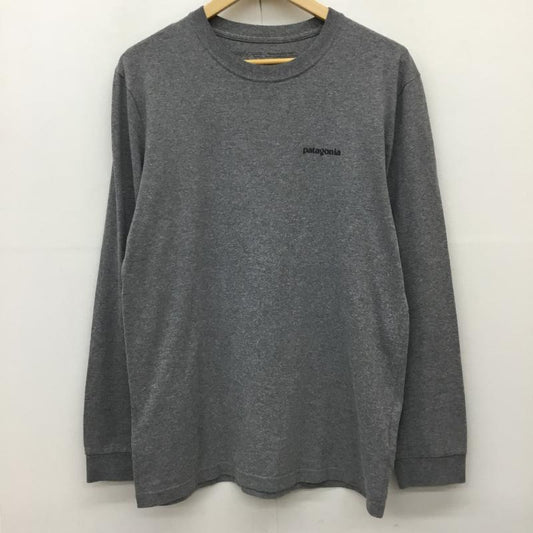 パタゴニア patagonia カットソー 長袖 39346 S ワンポイント 灰 / グレー /  メンズ USED 古着 中古 10141441
