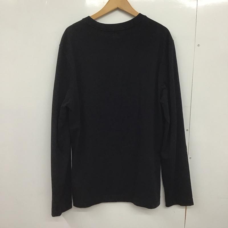 アミアレクサンドルマテュッシ AMI Alexandre Mattiussi カットソー 長袖 長袖カットソー プリントカットソー クルーネック XL ロゴ、文字 黒 / ブラック /  メンズ USED 古着 中古 10146770