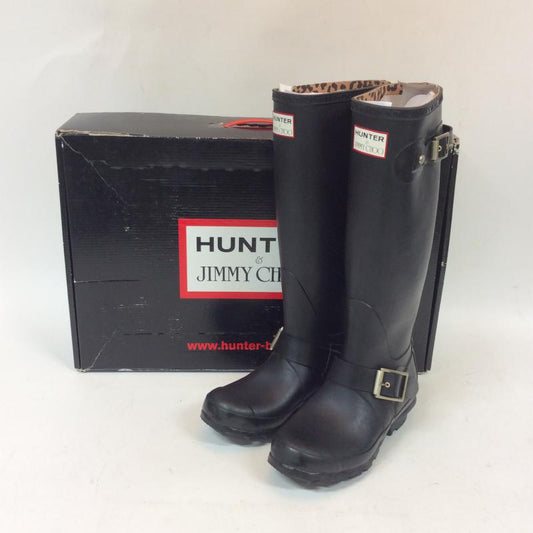 ハンター HUNTER 長靴、レインシューズ 長靴、レインシューズ Jimmy Choo/コラボ US：5 無地 黒 / ブラック /  レディース USED 古着 中古 10004181
