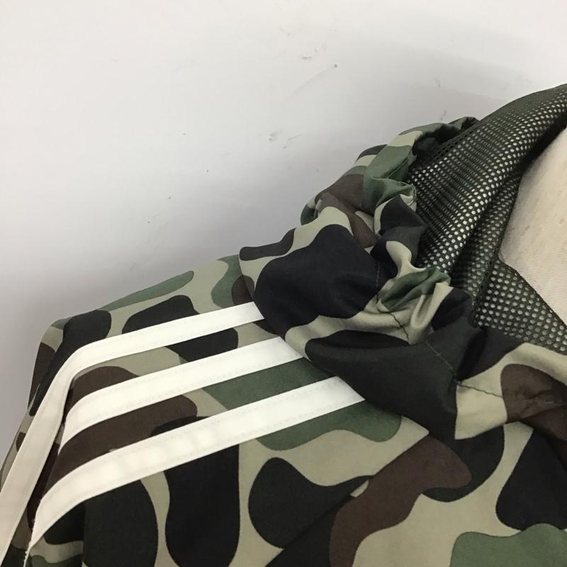 アディダス adidas ジャケット、上着 ジャケット、ブレザー BS4907 カモ ナイロンジャケット 迷彩 M ロゴ、文字 カーキ / カーキ / X 茶 / ブラウン / X 緑 / グリーン /  メンズ USED 古着 中古 10112222