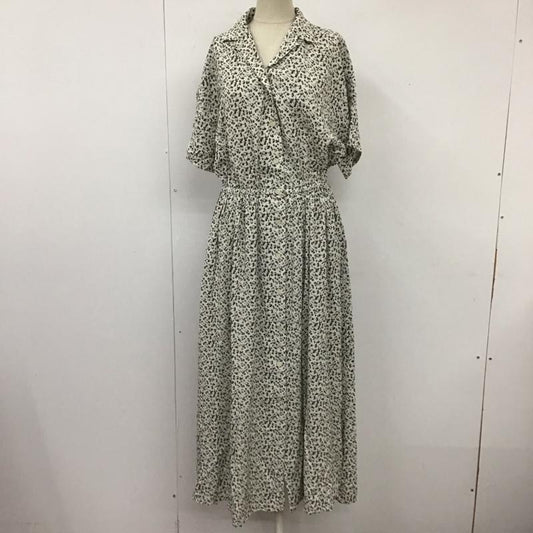 ローリーズファーム LOWRYS FARM ワンピース ロングスカート LF719008TK ハナガラカイキンシャツワンピース 半袖 FREE 花柄 オフホワイト / オフホワイト / X 黒 / ブラック /  レディース USED 古着 中古 10109506