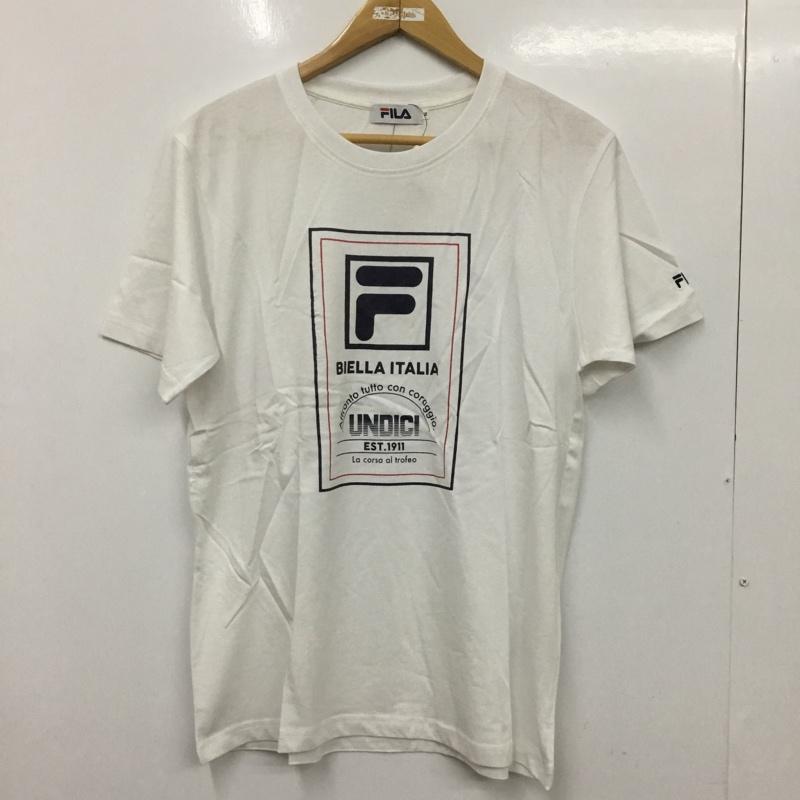 フィラ FILA Tシャツ 半袖 FH7494 クルーネック タグ付き M ロゴ、文字 白 / ホワイト /  メンズ USED 古着 中古 10133039