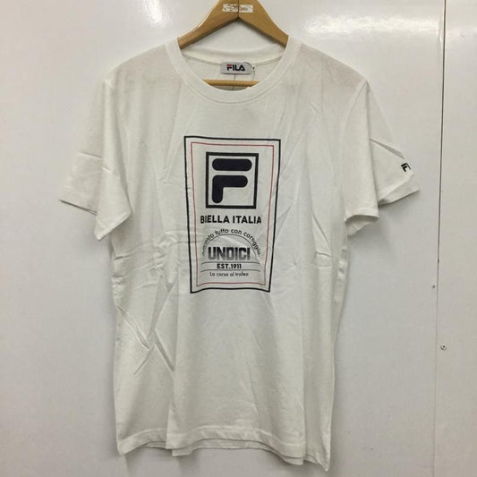 フィラ FILA Tシャツ 半袖 FH7494 クルーネック タグ付き M ロゴ、文字 白 / ホワイト /  メンズ USED 古着 中古 10133044