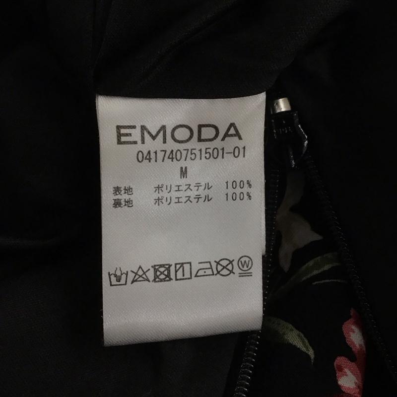 エモダ EMODA ボトムス ボトムス 041740751501-01 CHOOSEワイドタックパンツ M 花柄 黒 / ブラック /  レディース USED 古着 中古 10138978