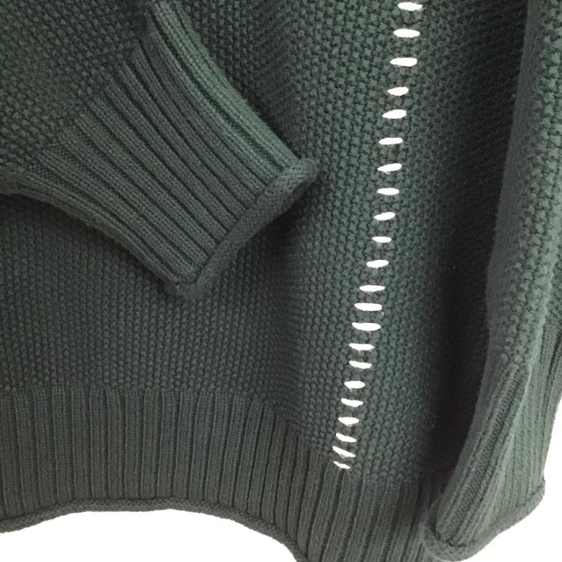 ローリーズファーム LOWRYS FARM ニット、セーター 長袖 LF623506AD 2WAYハイショクステッチプルオーバー FREE 無地 緑 / グリーン /  レディース USED 古着 中古 10146912