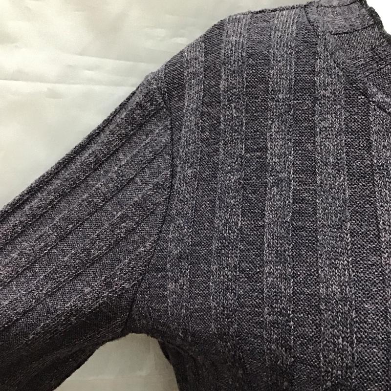 ザラ ZARA カーディガン 長袖 5039 620 824 クルーネック リブ M 無地 紺 / ネイビー /  レディース USED 古着 中古 10118397