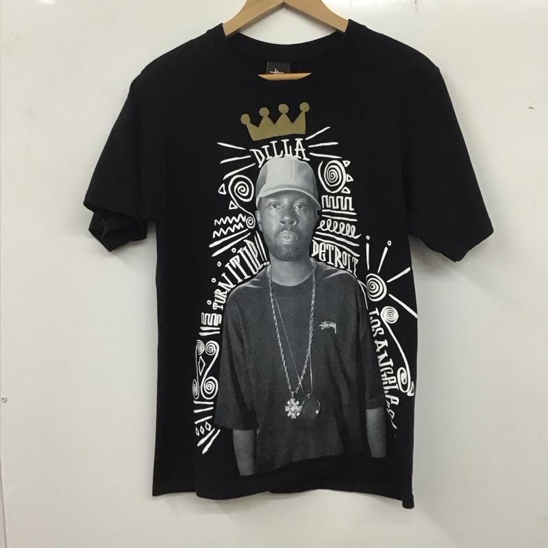 ステューシー STUSSY Tシャツ 半袖 半袖カットソー プリントTシャツ クルーネックカットソー S プリント 黒 / ブラック /  メンズ USED 古着 中古 10136242