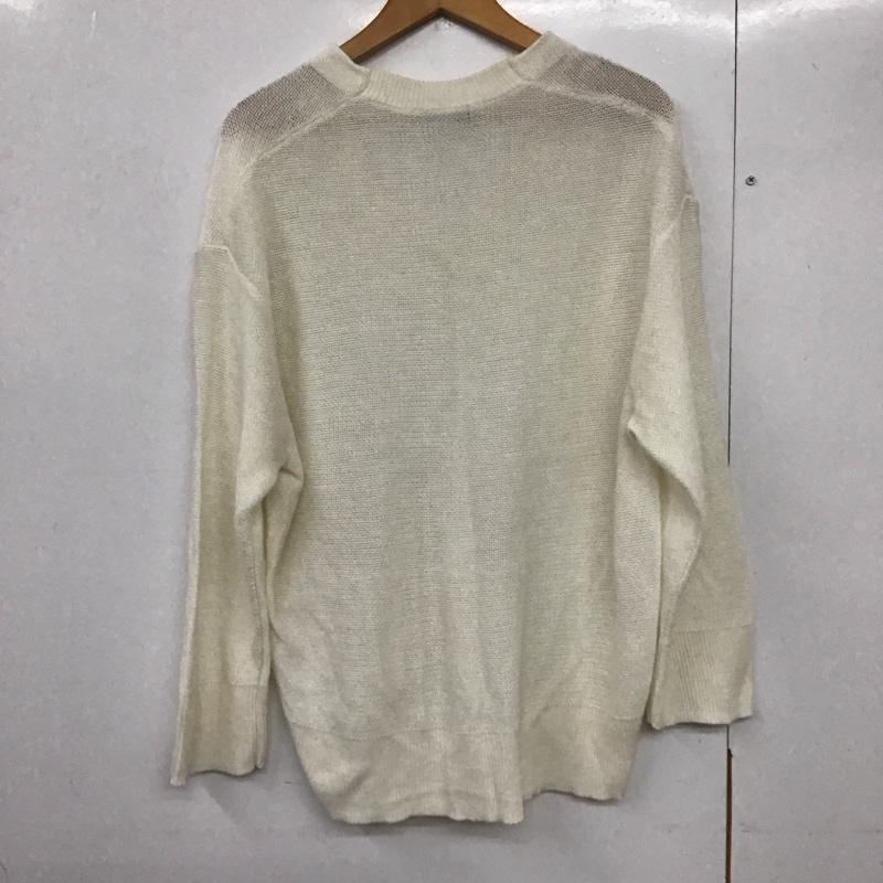 マカフィー MACPHEE ニット、セーター 長袖 S 無地 白 / ホワイト /  レディース USED 古着 中古 10140677