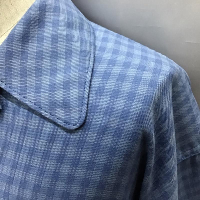 ダイワ ピアサーティナイン DAIWA PIER39 シャツ、ブラウス 長袖 be-90024 TECHSPORTSOPENCOLLARSHIRTSL/SMINIPLAIDS 長袖シャツ L チェック 青 / ブルー /  メンズ USED 古着 中古 10118539
