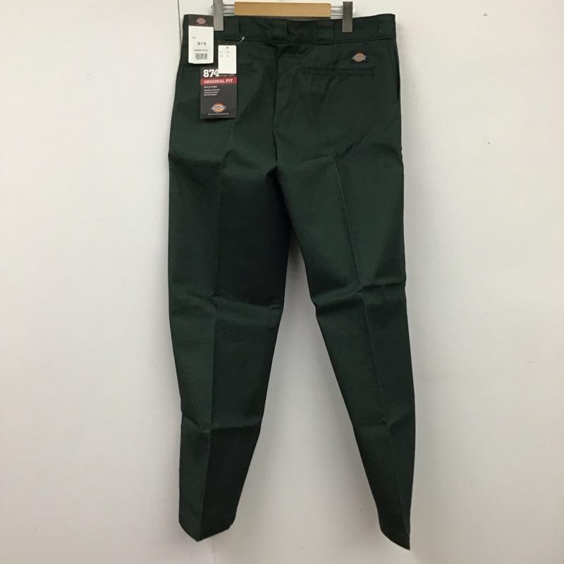 ディッキーズ Dickies パンツ ワークパンツ、ペインターパンツ 874GH ワークパンツ タグ付き 36×32 36インチ ロゴ、文字 緑 / グリーン /  メンズ USED 古着 中古 10121313