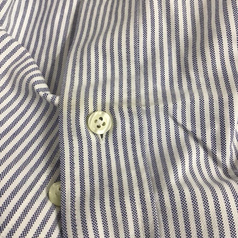 ブルックスブラザーズ BROOKS BROTHERS シャツ、ブラウス 長袖 長袖シャツ カジュアルシャツ カラーシャツ ボタンダウンシャツ ストライプ 白 / ホワイト / X 青 / ブルー /  メンズ USED 古着 中古 10111267