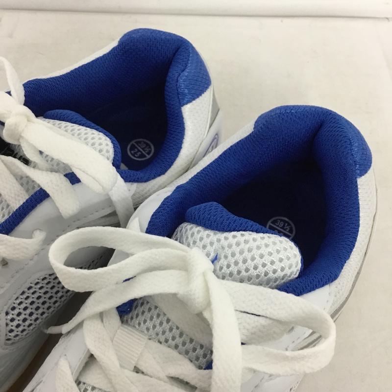 ヤサカ YASAKA スニーカー スニーカー E-200 ジェット インパクト 卓球シューズ 25cm 箱有 25.0cm ロゴ、文字 白 / ホワイト / X 青 / ブルー /  レディース USED 古着 中古 10147911