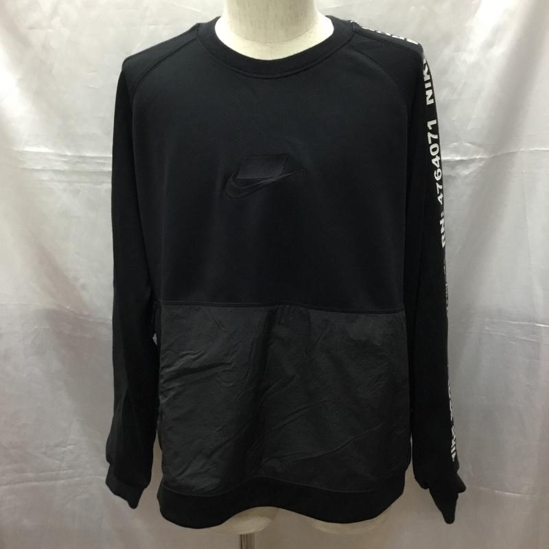 ナイキ NIKE トレーナー 長袖 CJ5084-010 スウェット XL ロゴ、文字 黒 / ブラック /  メンズ USED 古着 中古 10114246