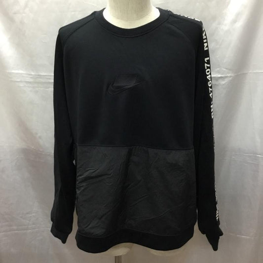 ナイキ NIKE トレーナー 長袖 CJ5084-010 スウェット XL ロゴ、文字 黒 / ブラック /  メンズ USED 古着 中古 10114246