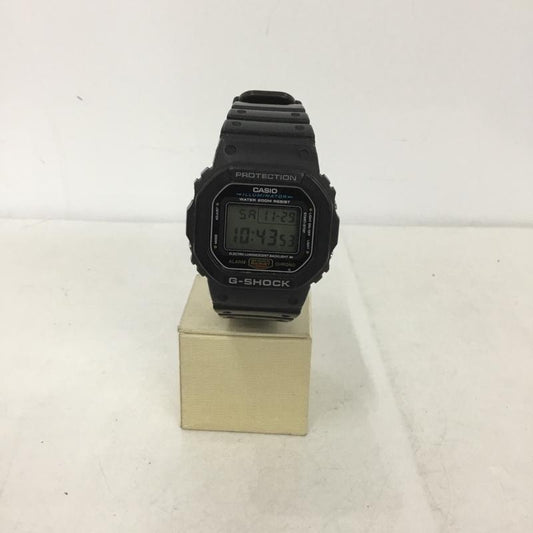 ジーショック G-SHOCK 腕時計 デジタル DW-5600E スクエア ロゴ、文字 黒 / ブラック /  メンズ USED 古着 中古 10143052