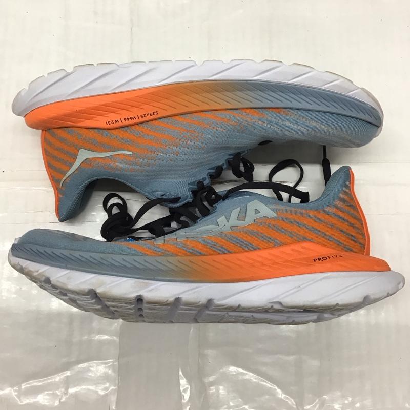 ホカオネオネ HOKA ONEONE スニーカー スニーカー 1127893 マッハ 5 26cm 26.0cm ロゴ、文字 灰 / グレー / X 橙 / オレンジ /  メンズ USED 古着 中古 10121623