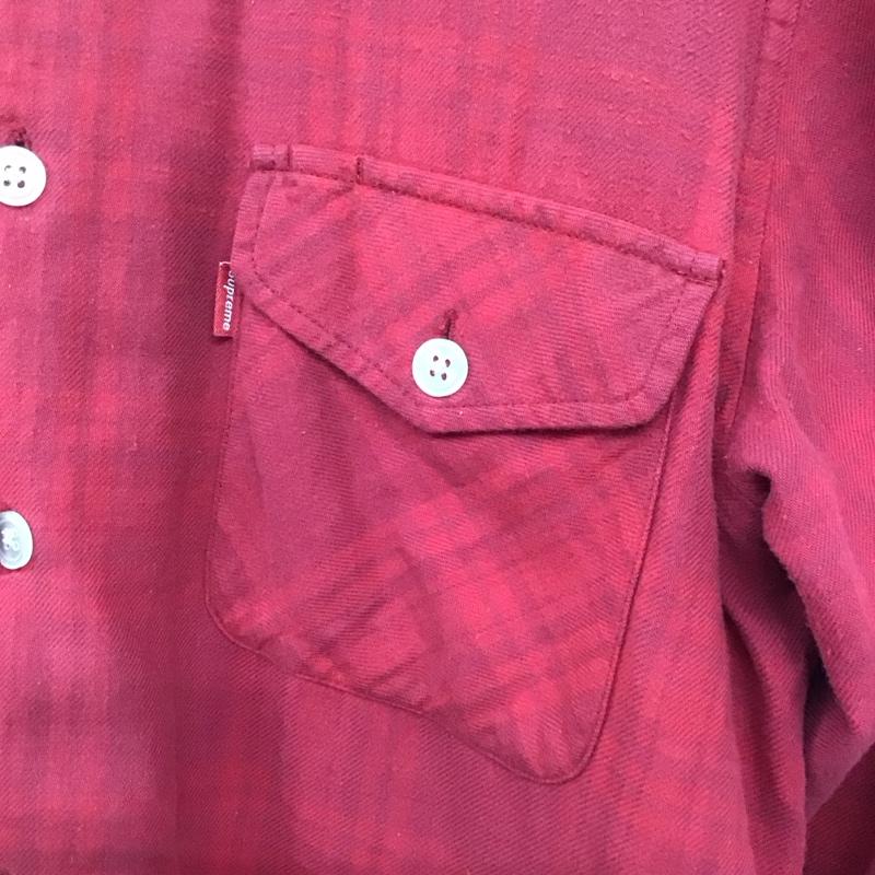 シュプリーム Supreme シャツ、ブラウス 長袖 長袖シャツ チェックシャツ カラーシャツ L チェック 赤 / レッド /  メンズ USED 古着 中古 10140851