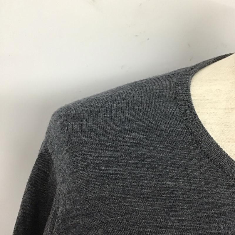 ジョンスメドレー JOHN SMEDLEY カットソー 長袖 長袖カットソー 無地カットソー クルーネック L 無地 灰 / グレー /  メンズ USED 古着 中古 10127362